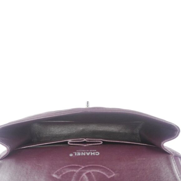 Chanel  Classic Flap Medium Quilted Leather Shoulder Bag Purple - Picture 15 of 16